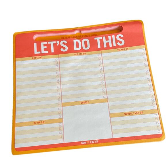 Knock Knock "Let's Do This" Pen-To-Paper Mousepad - Desktop To-Do List - Office - Picture 1 of 7